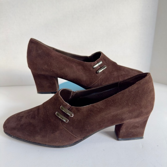 Karen Scott Brown Suede Heels Riley 7.5 - Picture 1 of 5